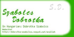 szabolcs dobrotka business card
